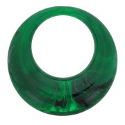 Pendente a cerchio scavato in resina opaca 34.5 mm - Verde scuro marmorizzato x1