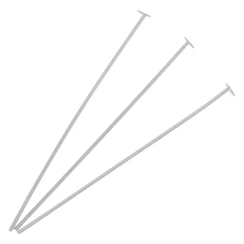 Chiodini a testa piatta 30x0,5 mm in argento 925 x10