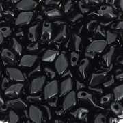 Perline in vetro Mini Gemduo 2 fori 6x4 mm - Jet x5g|raw }}