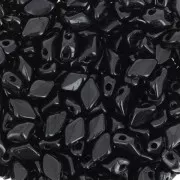 Perline in vetro Mini Gemduo 2 fori 6x4 mm - Jet x5g