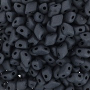 Perline in vetro Mini Gemduo 2 fori 6x4 mm - Jet Mat x5g|raw }}