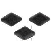Perline in vetro Mini Gemduo 2 fori 6x4 mm - Jet Mat x5g