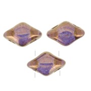 Perline in vetro Mini Gemduo 2 fori 6x4 mm - Gold Bronze x5g