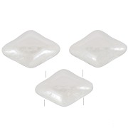 Perline in vetro Mini Gemduo 2 fori 6x4 mm - Opaque White Luster x5g