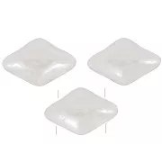 Perline in vetro Mini Gemduo 2 fori 6x4 mm - Opaque White Luster x5g