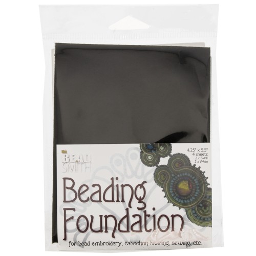 Base di feltro per ricamo - 14x11 cm Bianco - nero x4