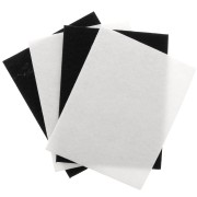 Base di feltro per ricamo - 14x11 cm Bianco - nero x4