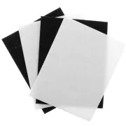 Base di feltro per ricamo - 14x11 cm Bianco - nero x4