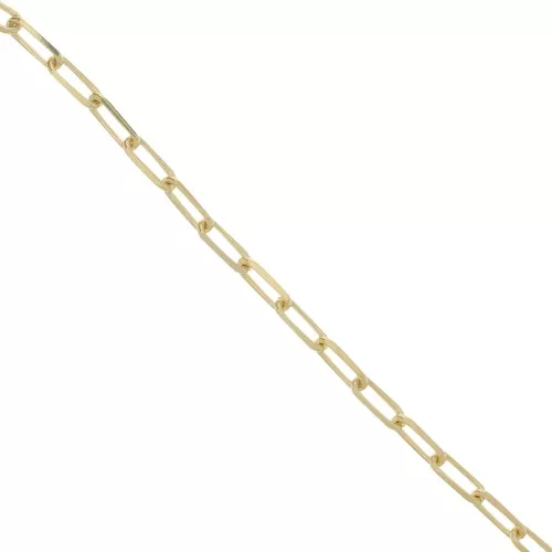 Catena rettangolo limato 4.4 mm - Placcata in oro 3 micron x20cm