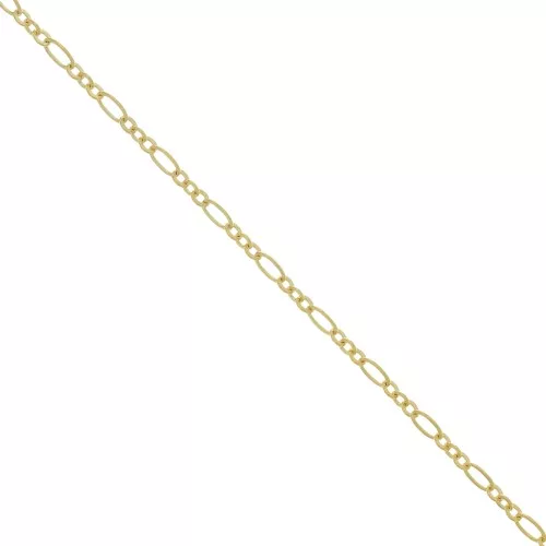Catena maglia alternata (1x3) 3.4 mm Placcato Oro 3 micron x50 cm