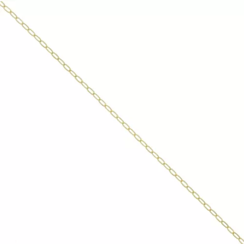 Catena maglia Forzatina ovale limata 1.95 mm - Placcato Oro 3 micron x50cm