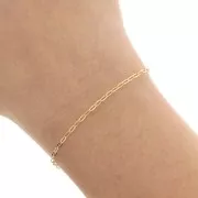 Catena maglia Forzatina ovale limata 1.95 mm - Placcato Oro 3 micron x50cm