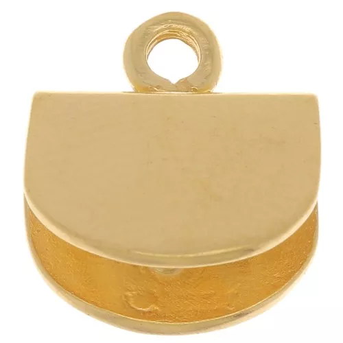 Terminale mezza luna 10.5x10 mm - Placcato oro 3 micron