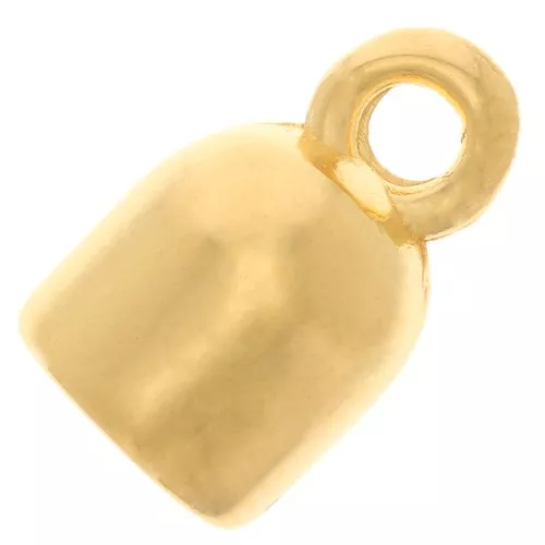 Terminale per cordone da 5 mm - Dorato con oro fino x1