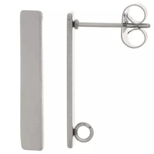 Orrecchini perno con anello aperto 20x3 mm-acciaio inossidabile 304 x2