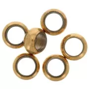 Schiaccini tondi 4mm - Acciaio inossidabile 316 dorato x25