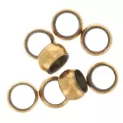 Schiaccini tondi 3mm - Acciaio inossidabile 316 dorato x25