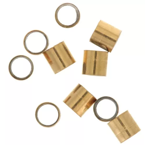 Schiaccini a tubo 2x2 mm - Acciaio inossidabile 316 dorato x25