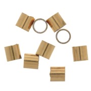 Schiaccini a tubo 1,5x1,5 mm - 316 acciaio inossidabile dorato x25|raw }}