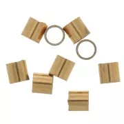 Schiaccini a tubo 1,5x1,5 mm - 316 acciaio inossidabile dorato x25