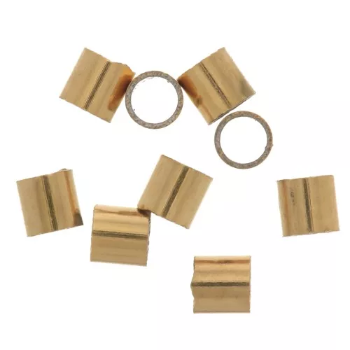 Schiaccini a tubo 1,5x1,5 mm - 316 acciaio inossidabile dorato x25