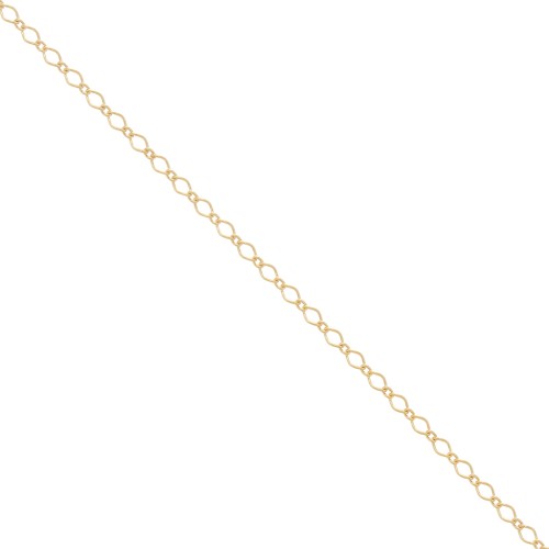 Catena maglia rombo alternata 2mm - gold filled x50cm -