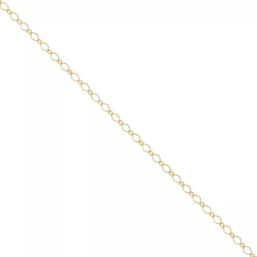 Catena maglia rombo alternata 2mm - gold filled x50cm -