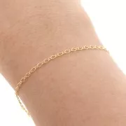 Catena maglia rombo alternata 2mm - gold filled x50cm -