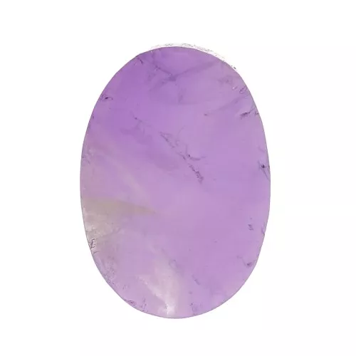 Cabochon ovale piatto -disco- 6x4 mm pietra semi preziosa- Ametista x1