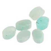 Cabochon ovale piatto -disco - 6x4 mm pietra semi preziosa- Amazzonite x1