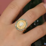 Cabochon ovale piatto -disco - 6x4 mm pietra semi preziosa- Amazzonite x1