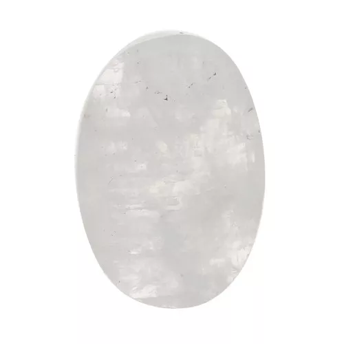 Cabochon ovale piatto -disco- 6x4 mm pietra semi preziosa - Pietra di luna x1