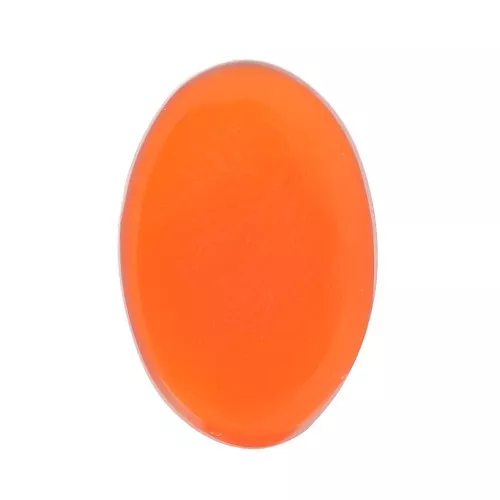 Cabochon ovale piatto-disco 6x4 mm pietra semi preziosa tinta - Corniola x1