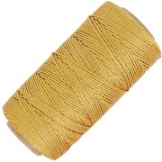 Bobina di filato metallico Glitter 3 fili per macramè 1 mm - Dorato x125m|raw }}