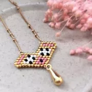 Ciondoli gocce mm. 12 dorato con oro fino x10