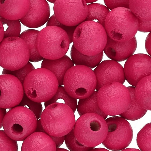 Tonde in legno mm. 6 Fuchsia x25