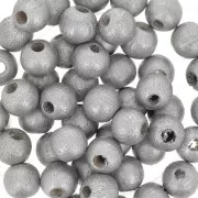 Tonde in legno mm. 6 argtentato x25