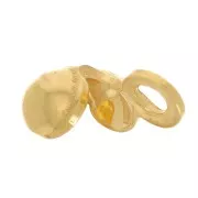 Copri nodi 3 mm con anello chiuso - Argento 925 dorato con oro fino x4