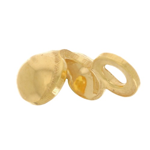Copri nodi 3 mm con anello chiuso - Argento 925 dorato con oro fino x4