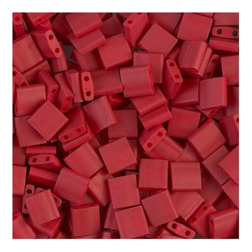 Miyuki Tila Beads 5x5x1.9 mm TL-2040 - Mat Met Brick Red x10g