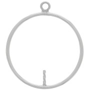 Pendente rotondo 20 mm per perla tonda semi-forata - Argento 925 x1|raw }}