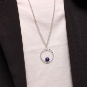 Pendente rotondo 20 mm per perla tonda semi-forata - Argento 925 x1