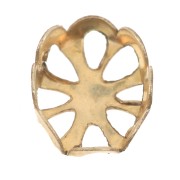 Castone ovale per cabochon fondo piatto 6x4 mm -Gold filled x1|raw }}