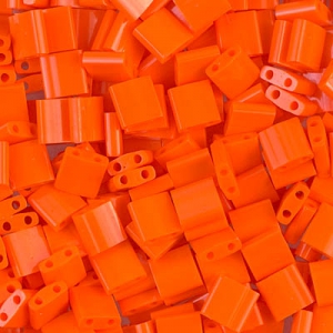 Miyuki Tila Beads 5x5x1.9 mm TL-0406 - Opaque Orange x10g