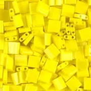 Miyuki Tila Beads 5x5x1.9 mm TL-0404 - Opaque Yellow x10g
