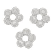 Perle rondelle a forma di fiore 4,5 mm - Argento 925 x4|raw }}