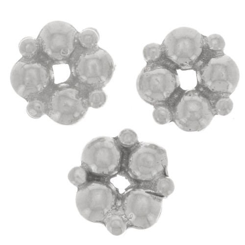 Perla rondella a forma di fiore 5 mm - Argento 925 x1