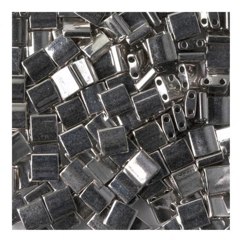 Miyuki Tila Beads 5x5x1.9 mm TL-0194 - Palladium Plated x5g