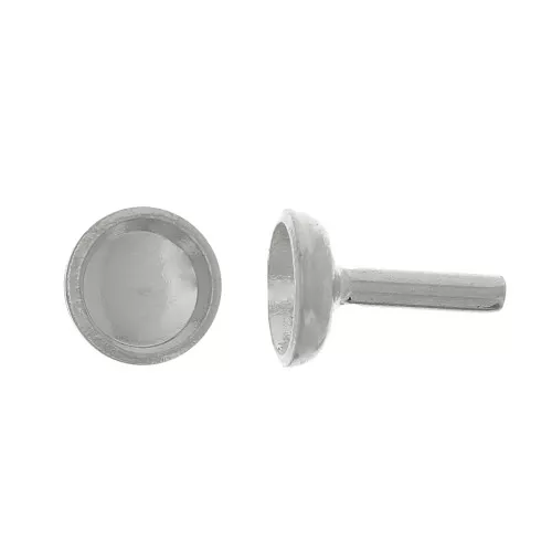 Perno portacabochon 3 mm - Argentato x1