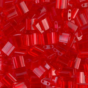 Miyuki Tila Beads 5x5x1.9 mm TL-0140 - Tr Red Orange x10g
